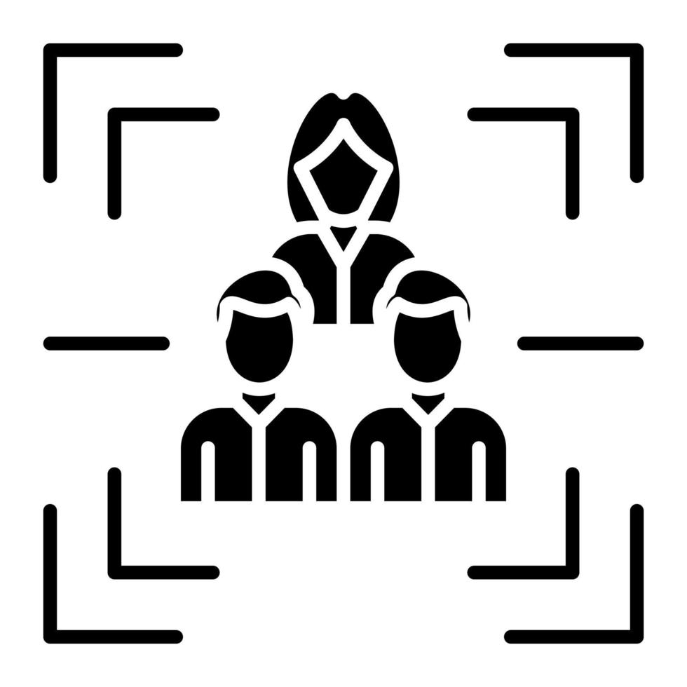 Target Audience Glyph Icon vector
