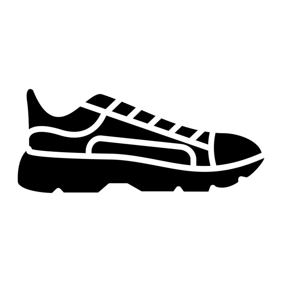 icono de glifo de zapatos vector