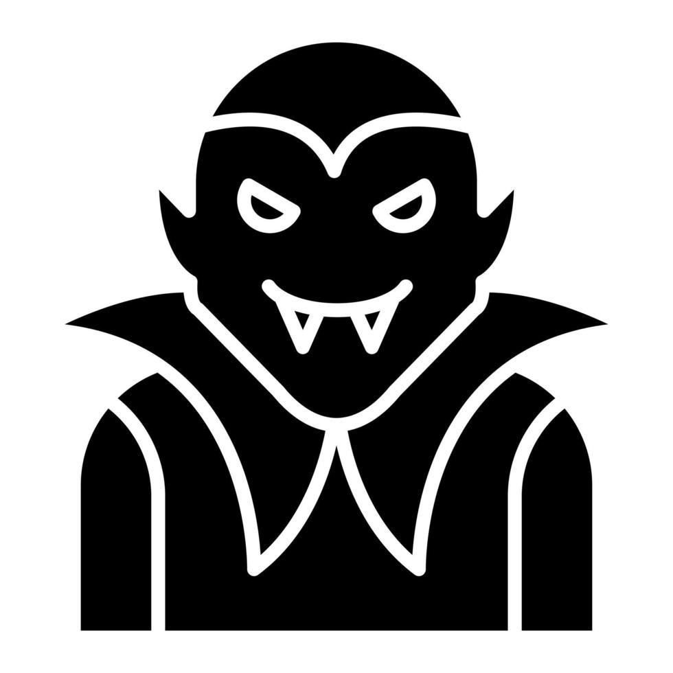 Dracula Glyph Icon vector