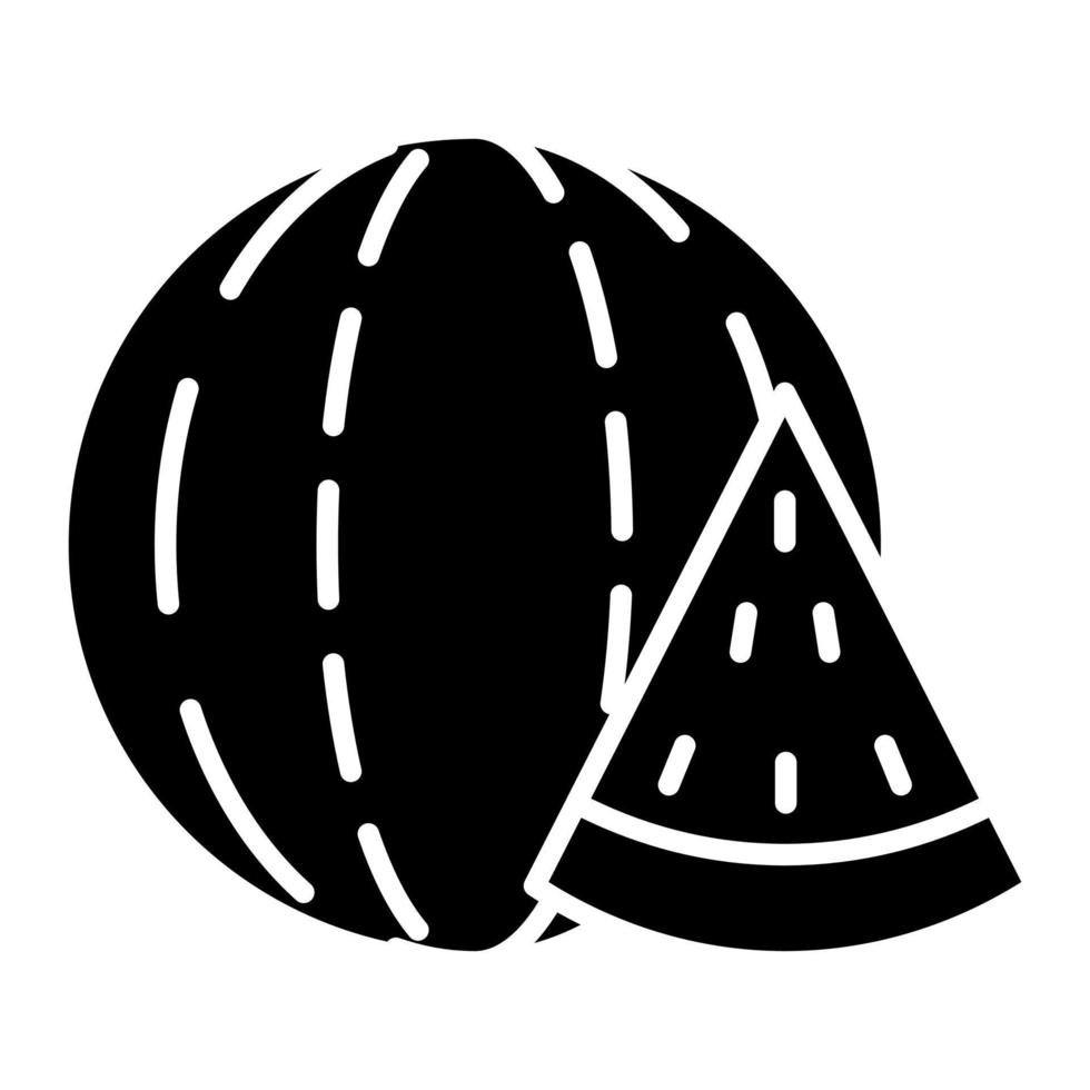 Watermelon Glyph Icon vector