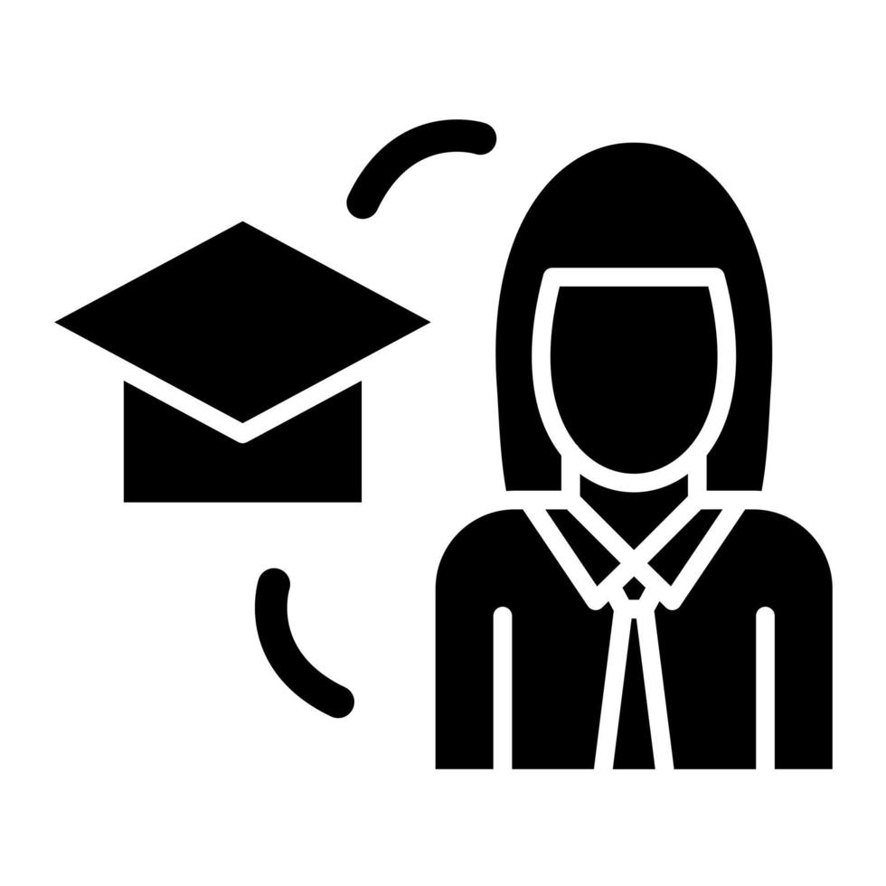 Instructor Female Glyph Icon vector