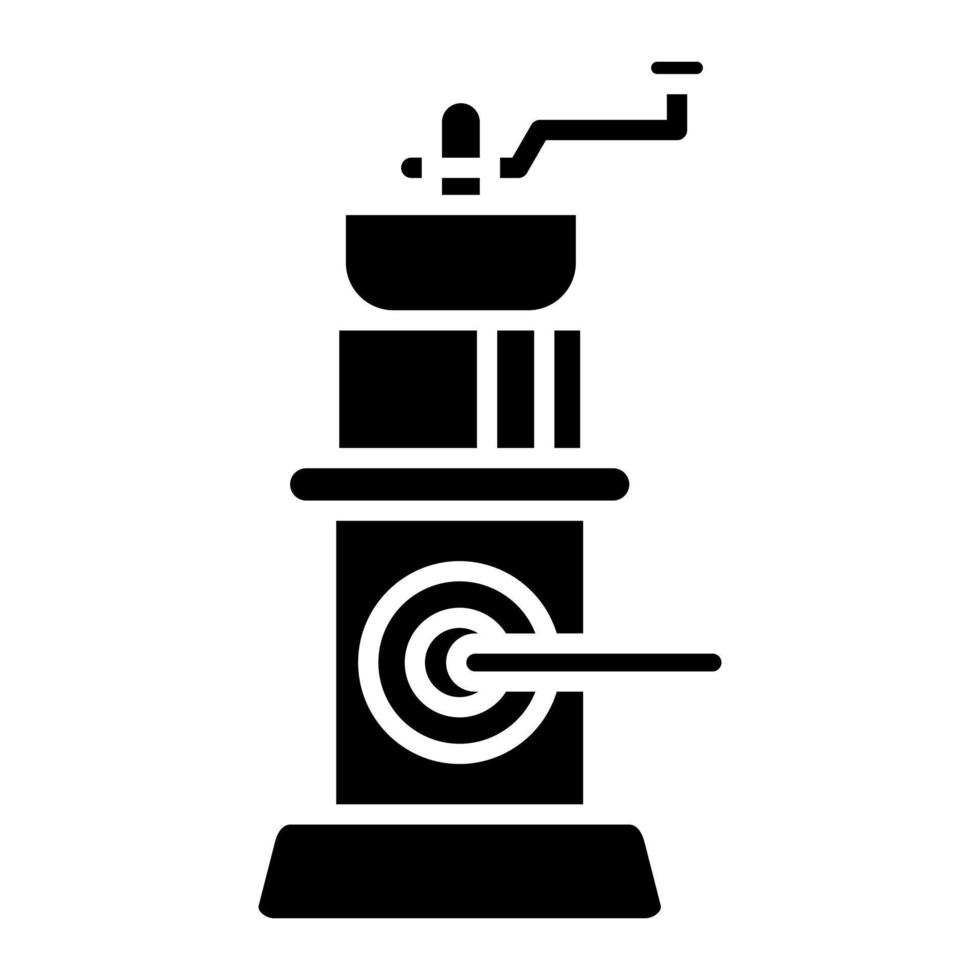 Coffee Mill Glyph Icon vector