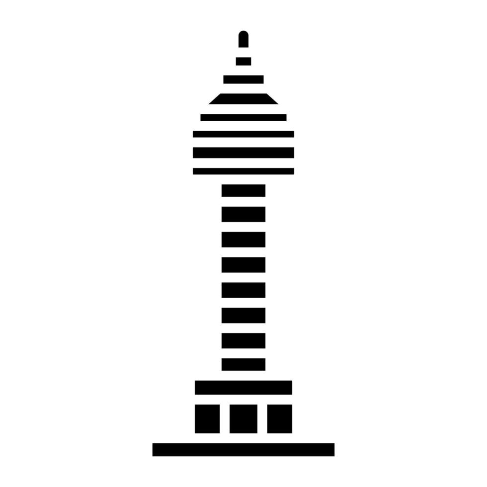 icono de glifo de columna de trajano vector