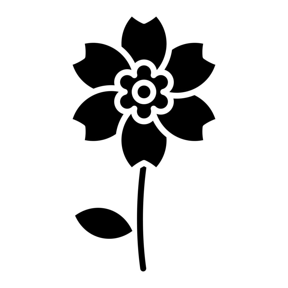 Alpine Forget Me Not Glyph Icon vector