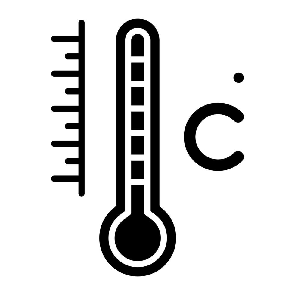 Celsius Glyph Icon vector