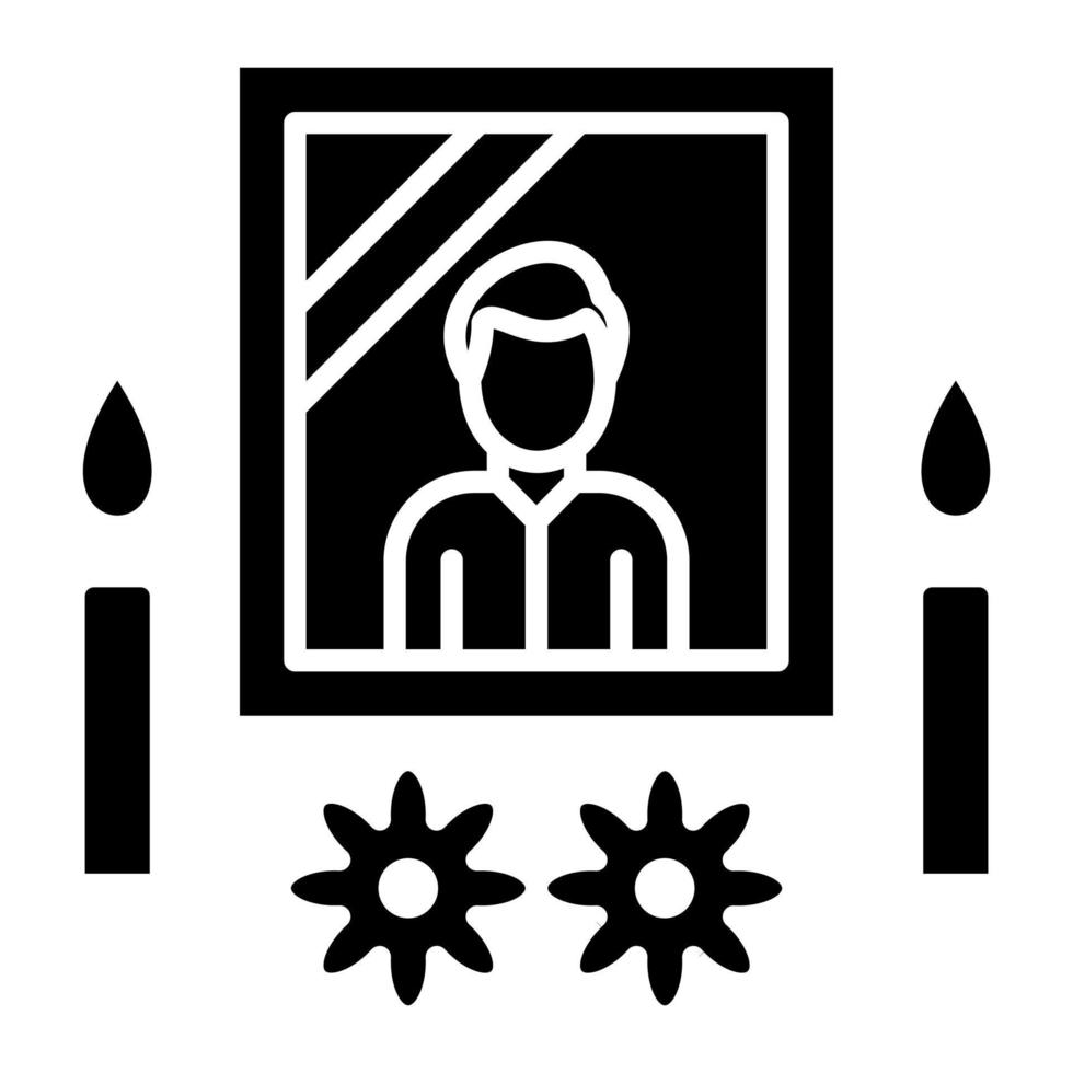 Portrait Glyph Icon vector
