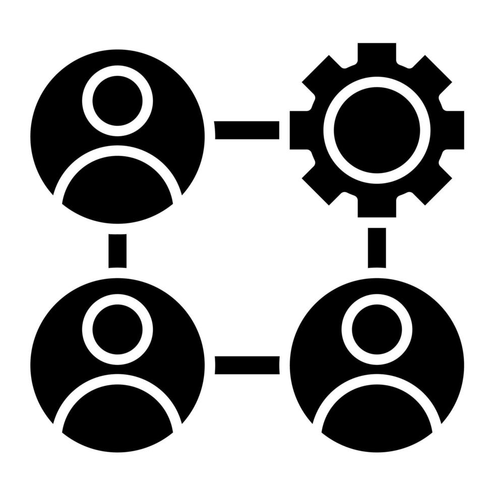 Management Team Glyph Icon vector