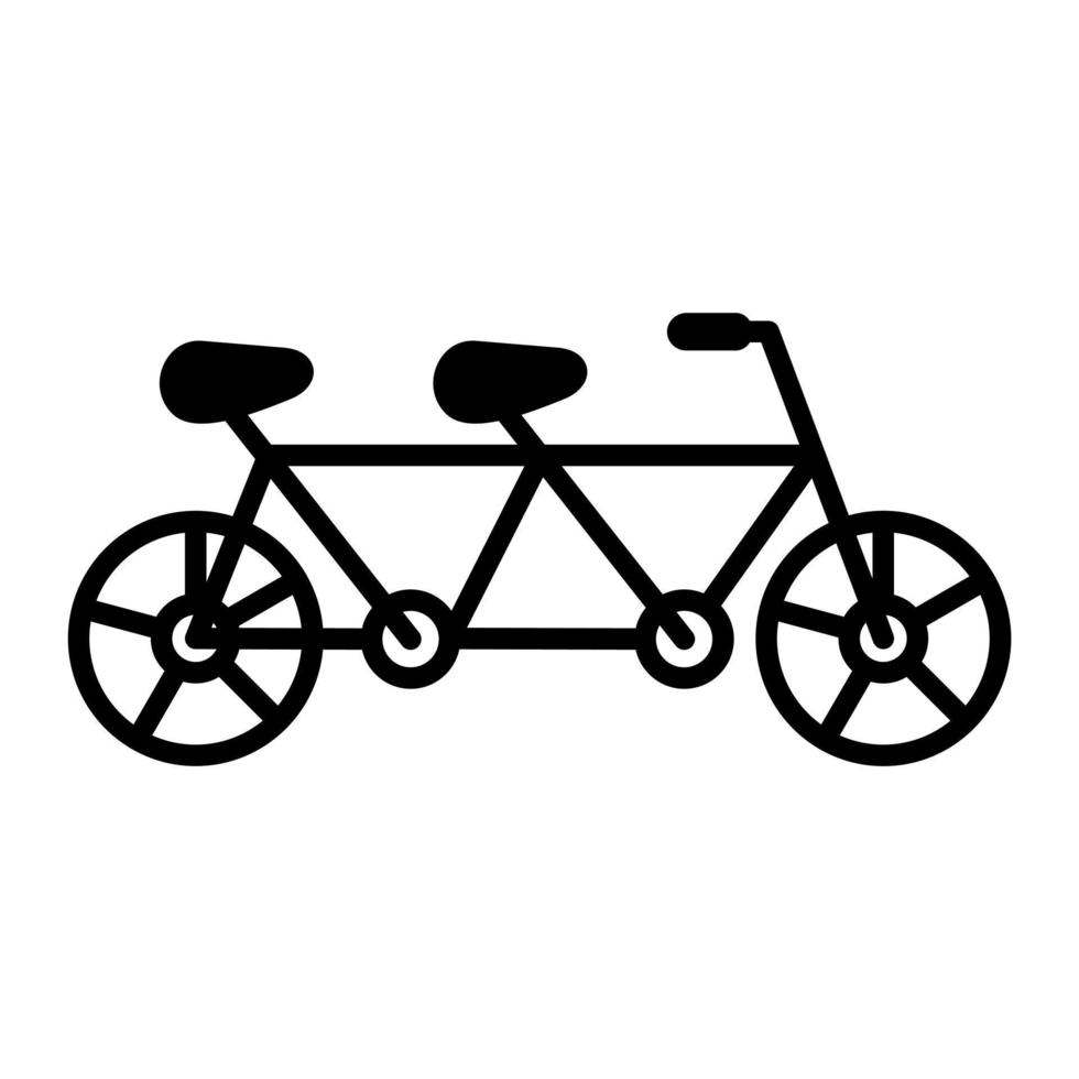 Tandem Glyph Icon vector