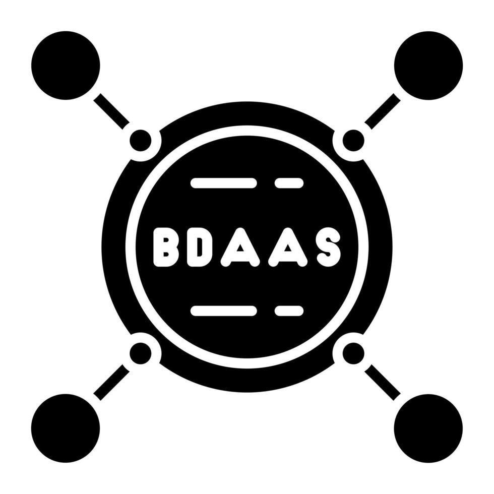 BDaaS Glyph Icon vector