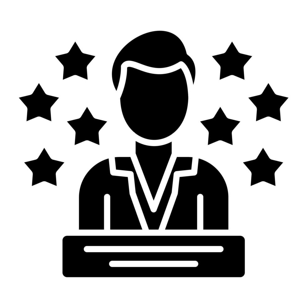 Role Model Glyph Icon vector