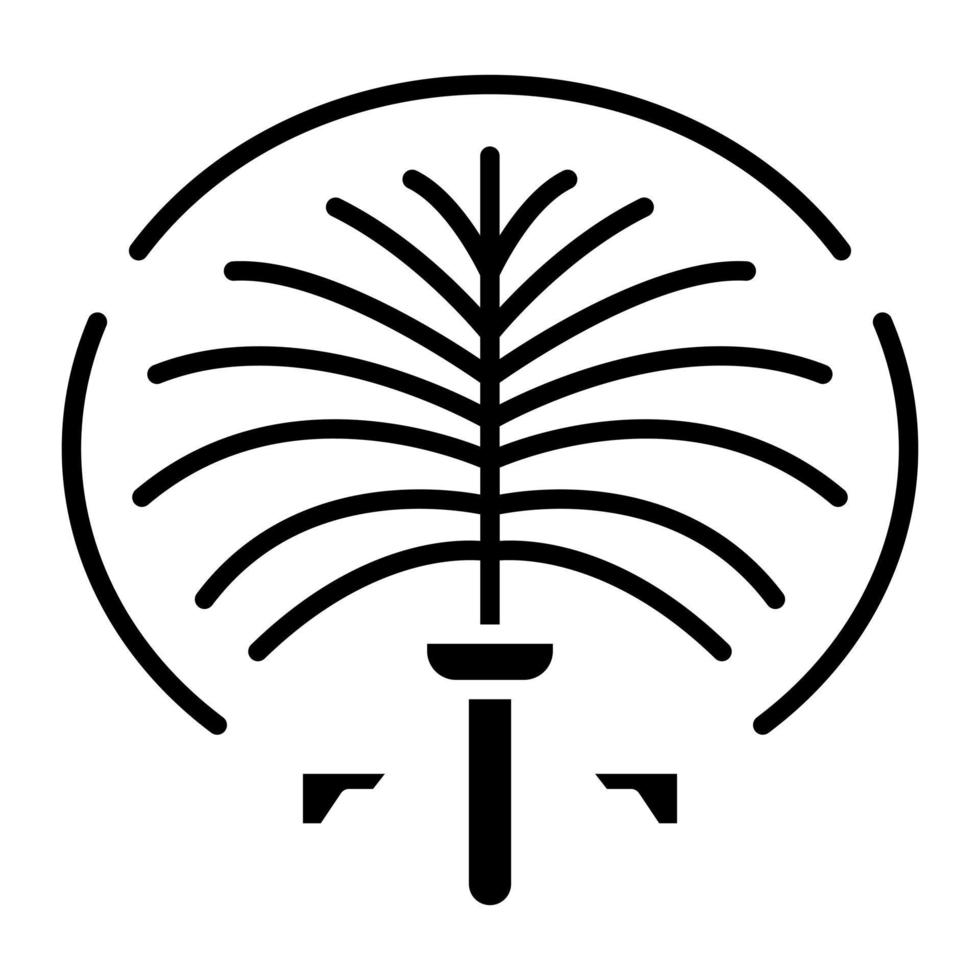Jumeirah Glyph Icon vector