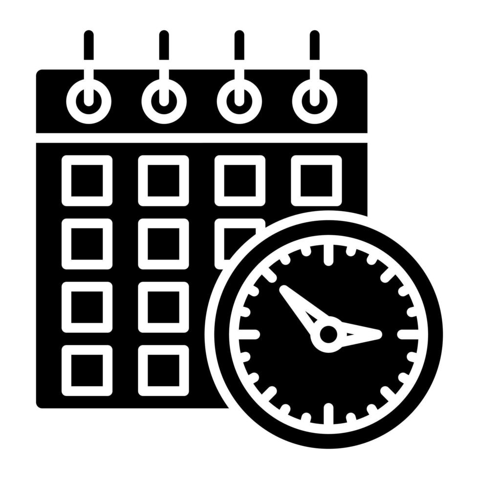 Schedule Glyph Icon vector