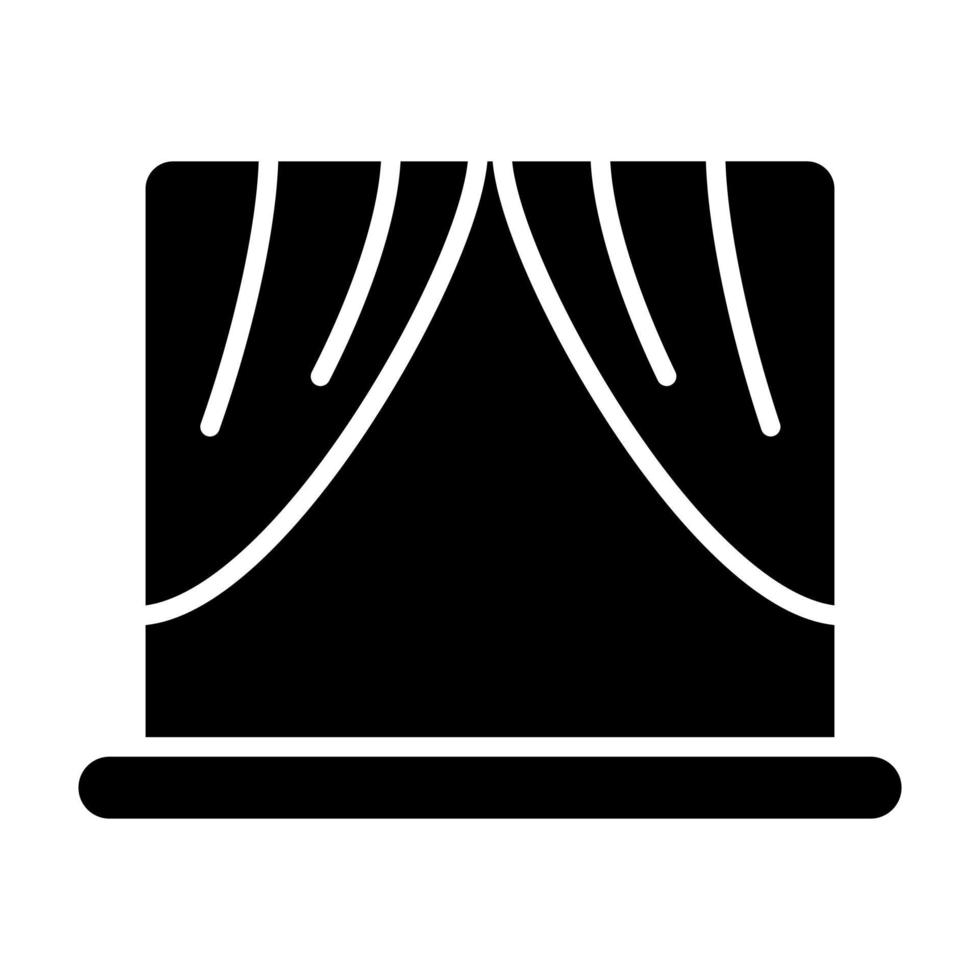 Stage Glyph Icon vector