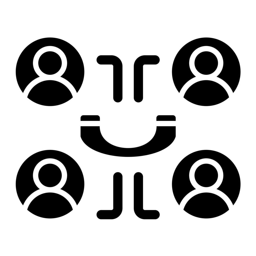 Conference Glyph Icon vector