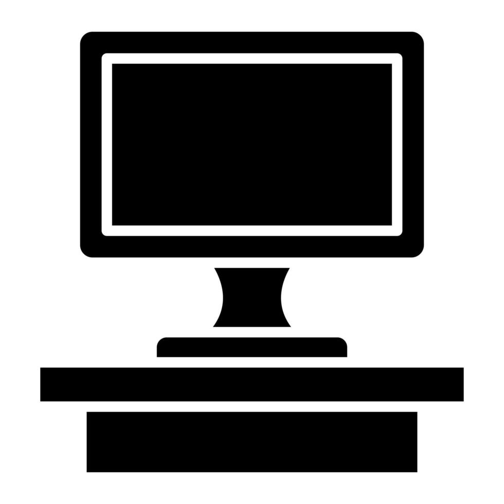 Computer Glyph Icon vector