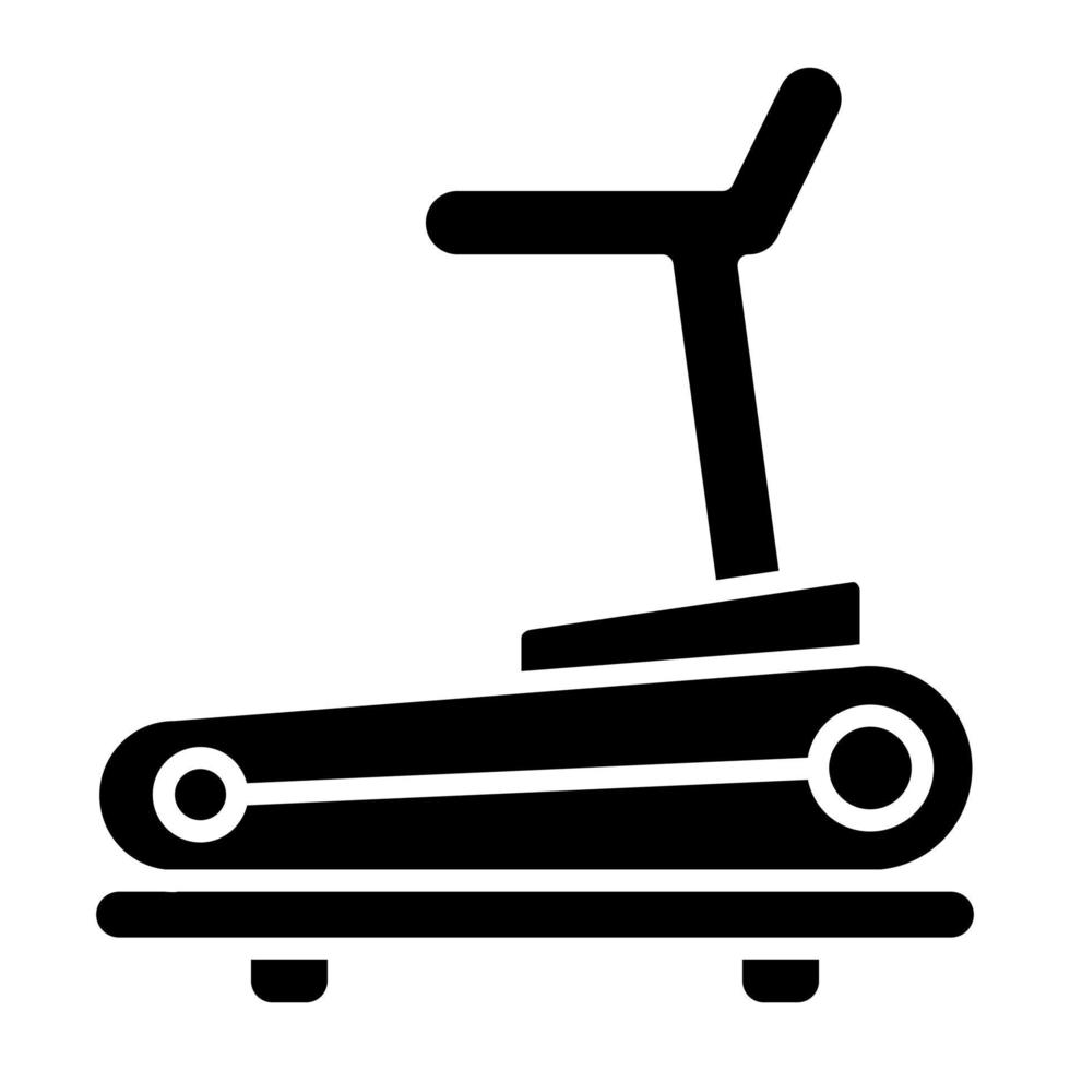 Treadmill Glyph Icon vector