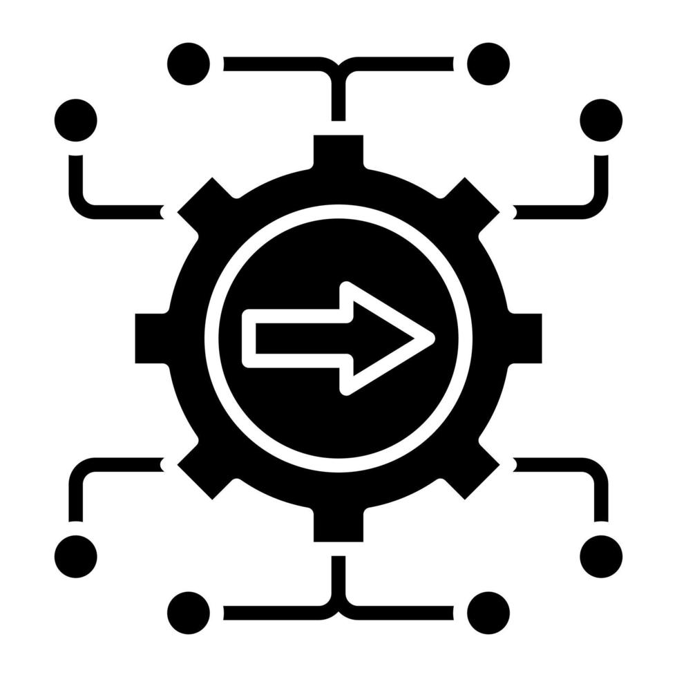 Integration Glyph Icon vector