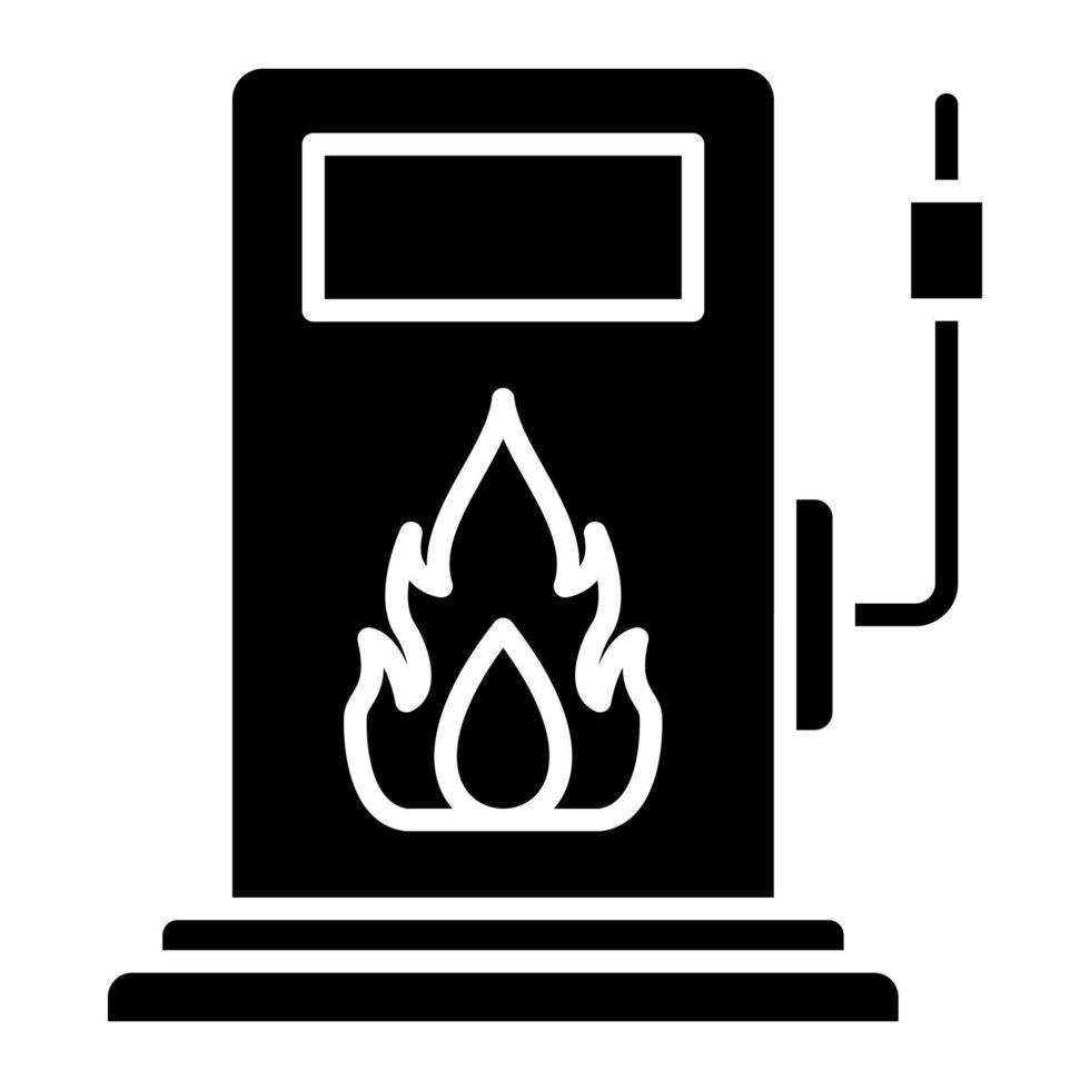 icono de glifo de gasolina vector