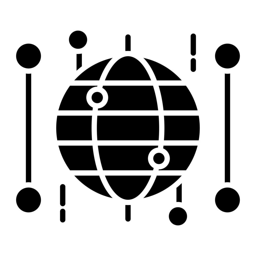 Big Data Glyph Icon vector