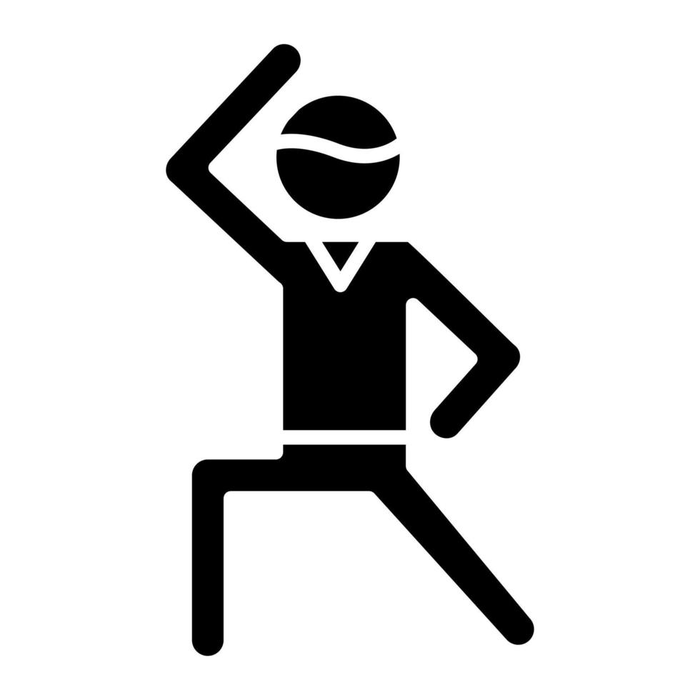 Aerobics Stand Glyph Icon vector