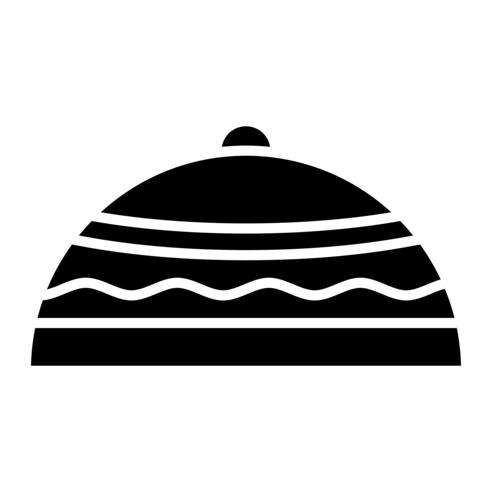 Skullcap Glyph Icon vector