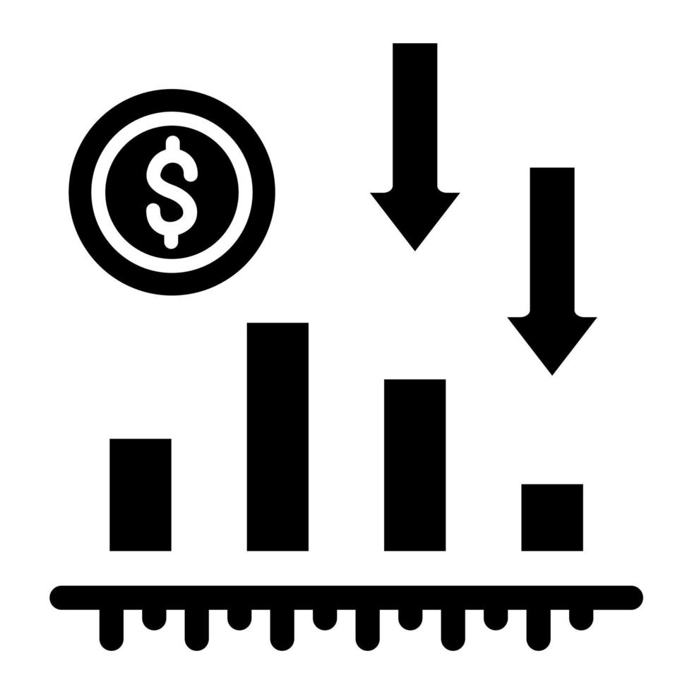 Failure Glyph Icon vector