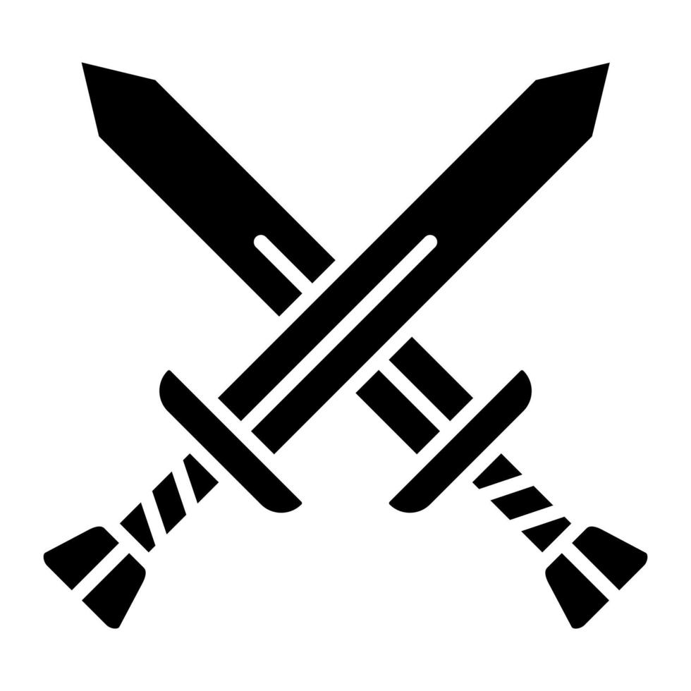 Swords Glyph Icon vector