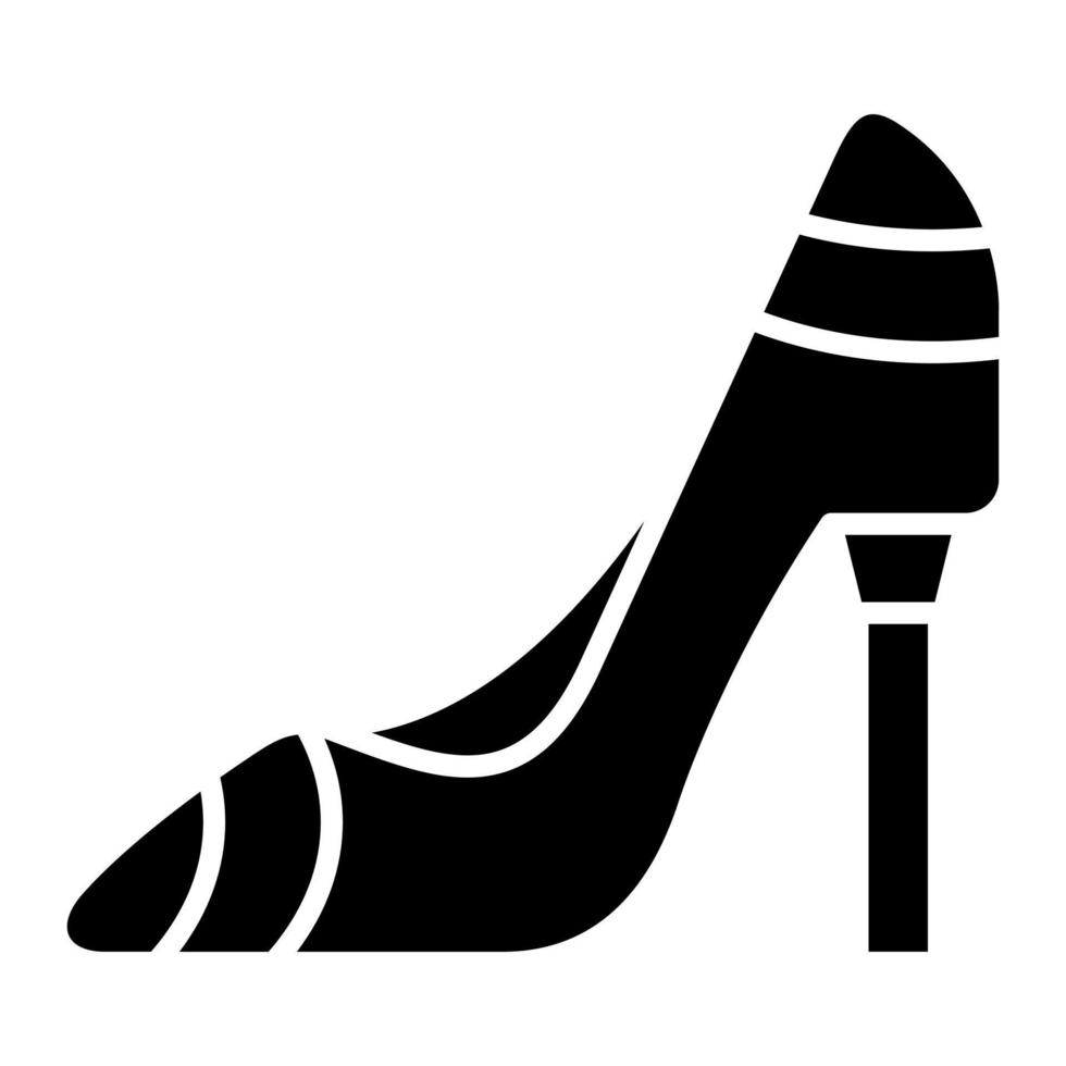 icono de glifo de tacones vector