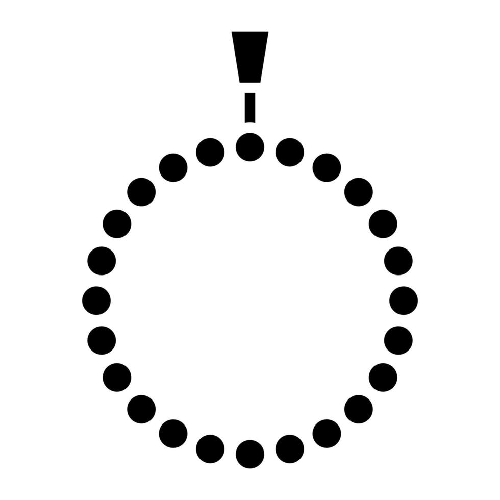 Tasbih Glyph Icon vector