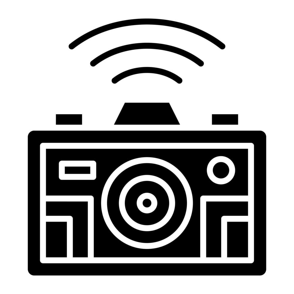 Smart Camera Glyph Icon vector