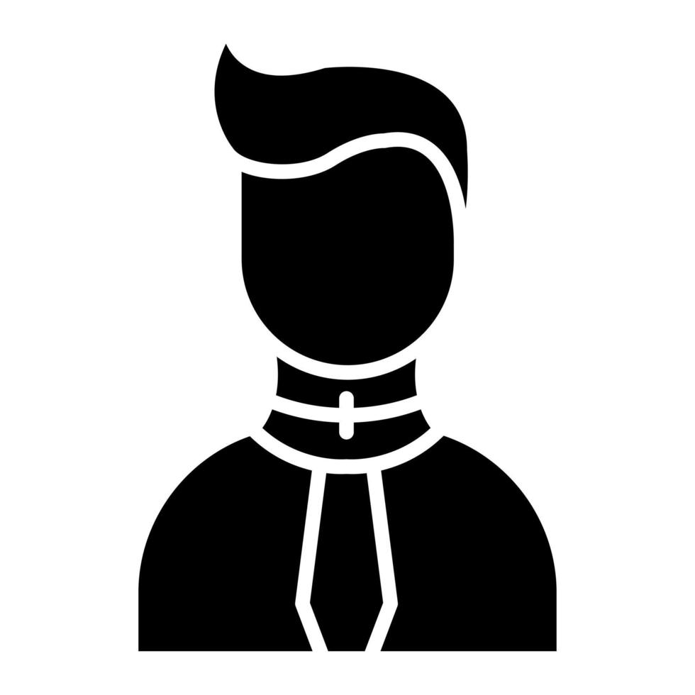 Broken Neck Glyph Icon vector