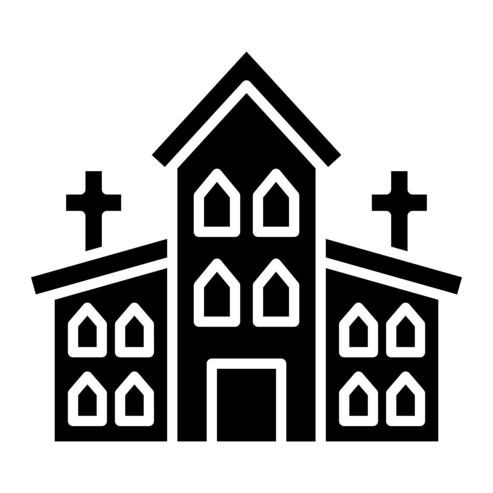 Chapel Glyph Icon vector