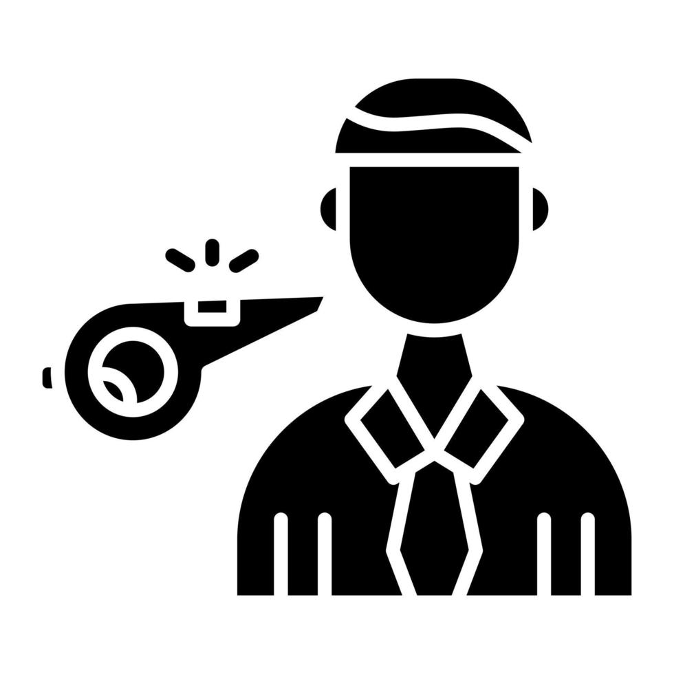 Referee Glyph Icon vector