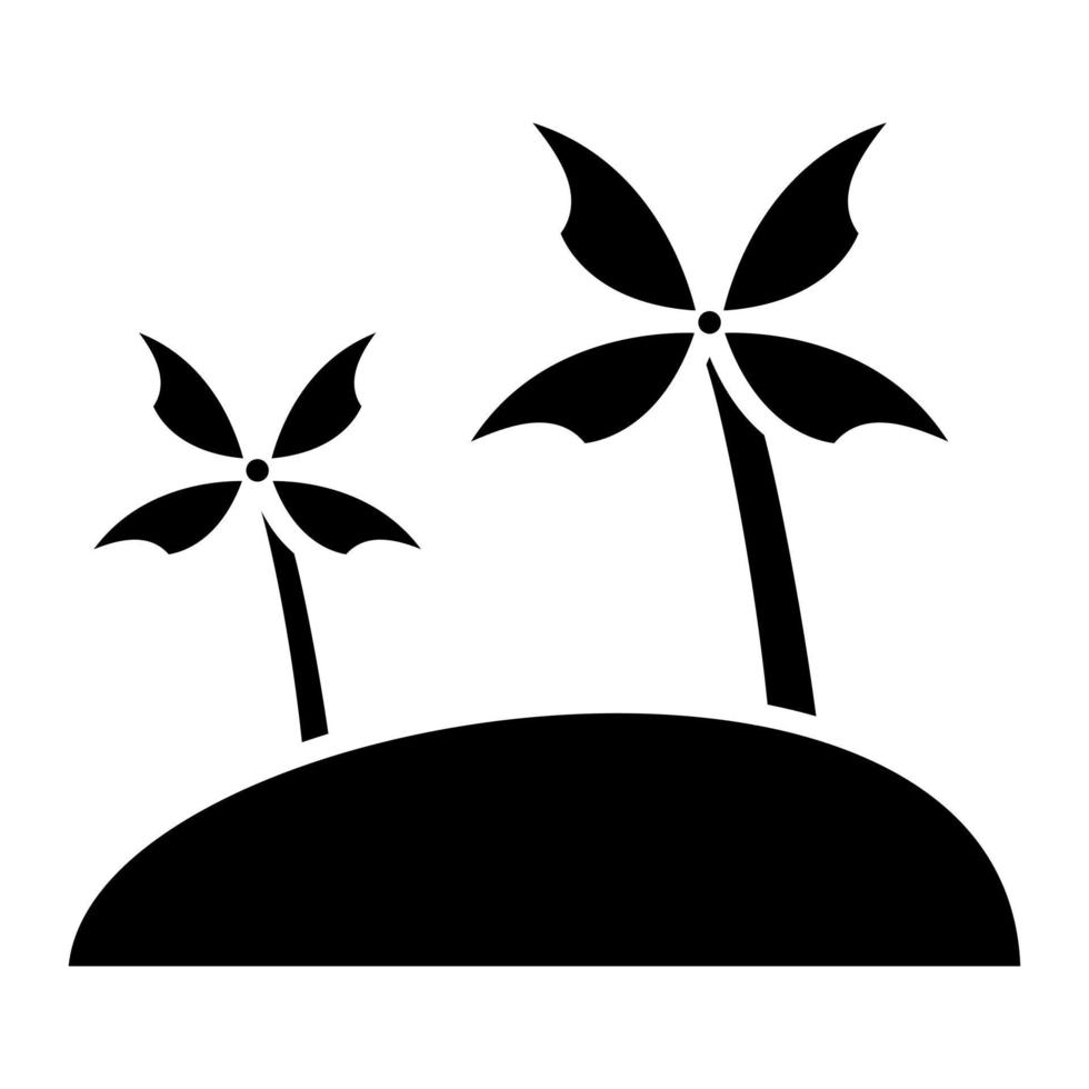 Dubai Tree Glyph Icon vector