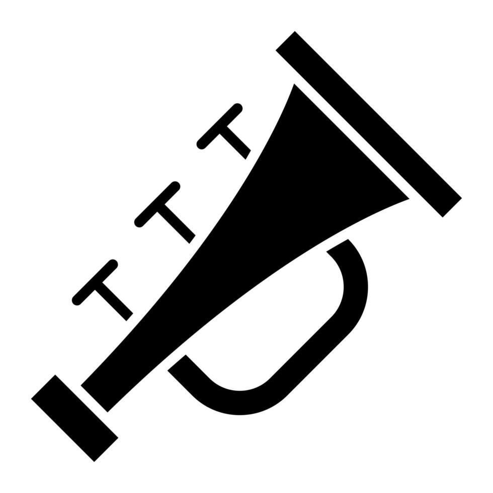 Trumpet Glyph Icon vector