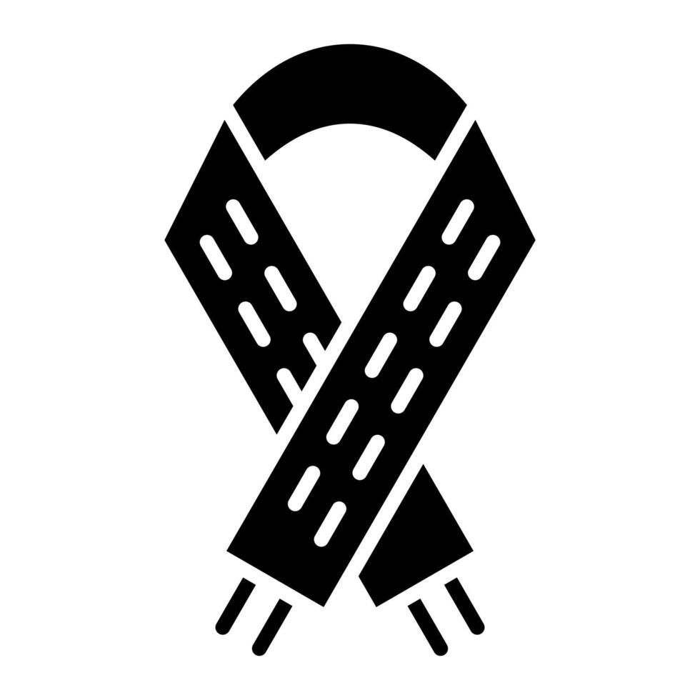 Scarf Glyph Icon vector