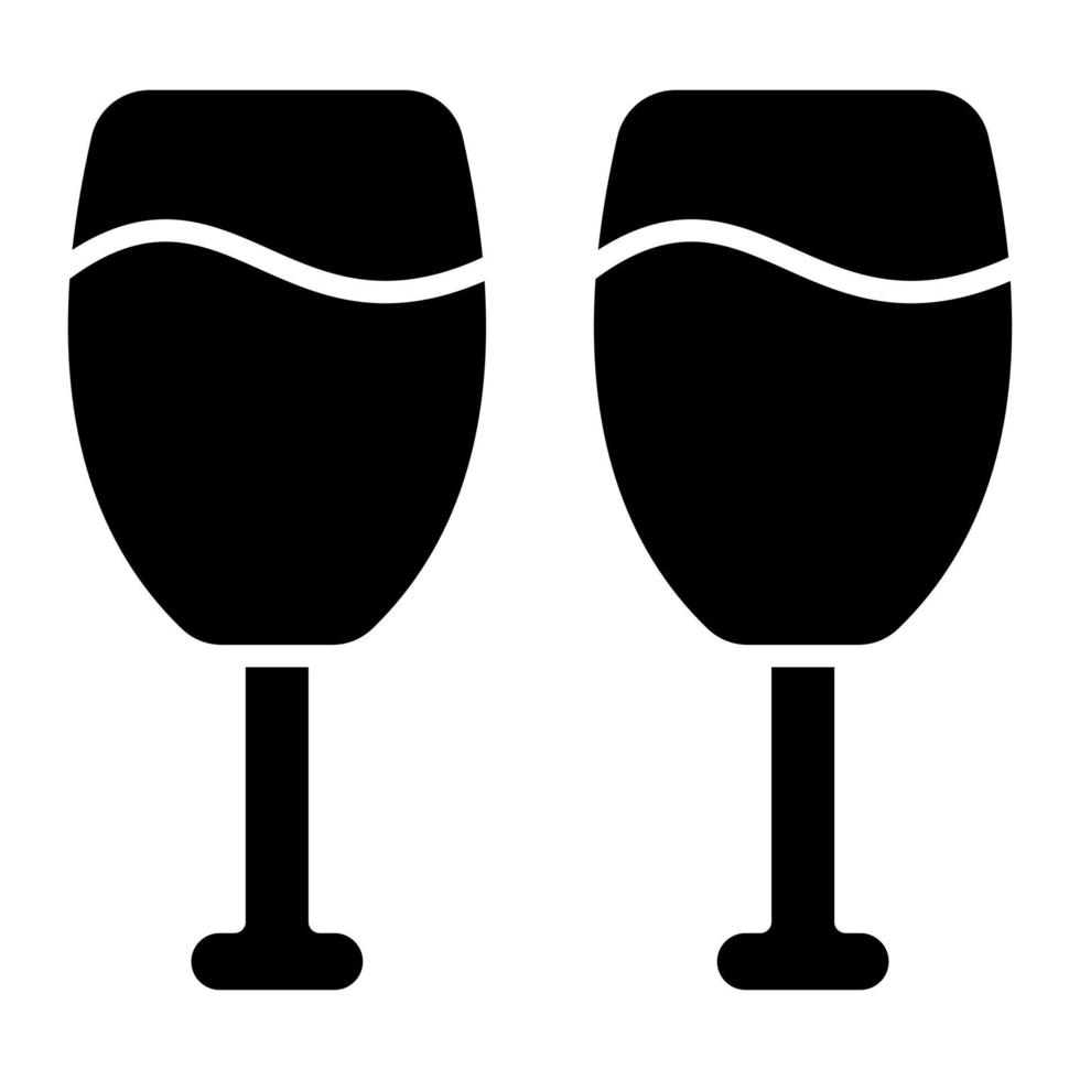 Drink Glass Glyph Icon vector