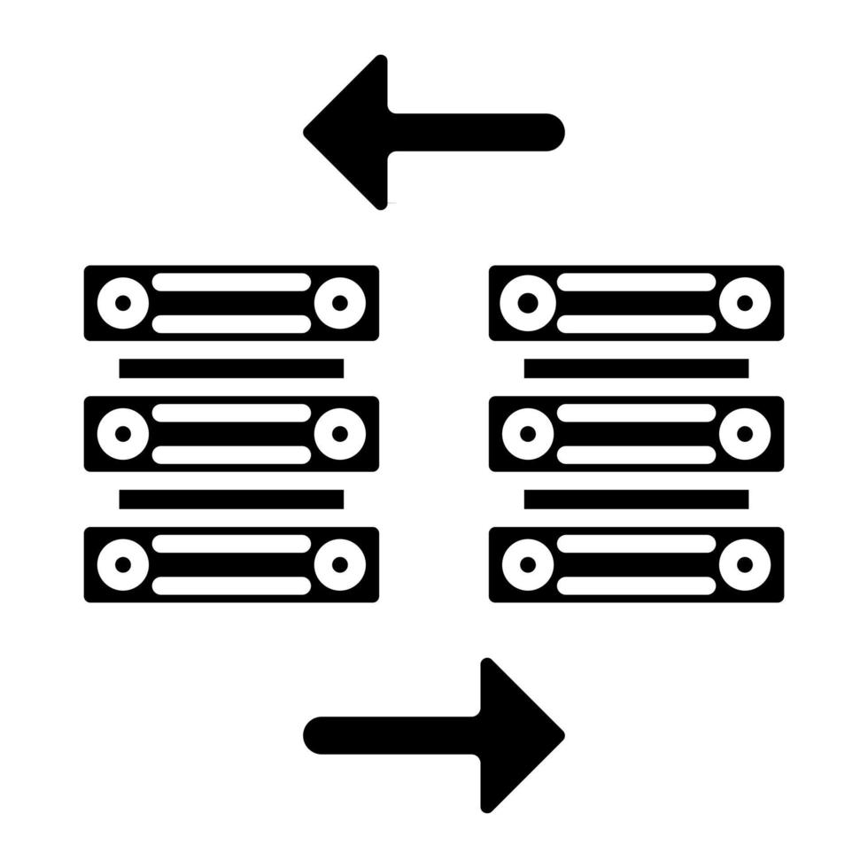 Data Transfer Glyph Icon vector