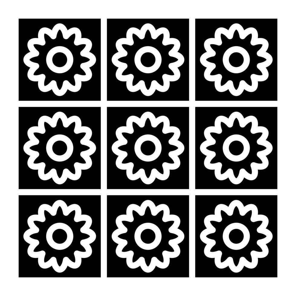 Wall Tiles Glyph Icon vector