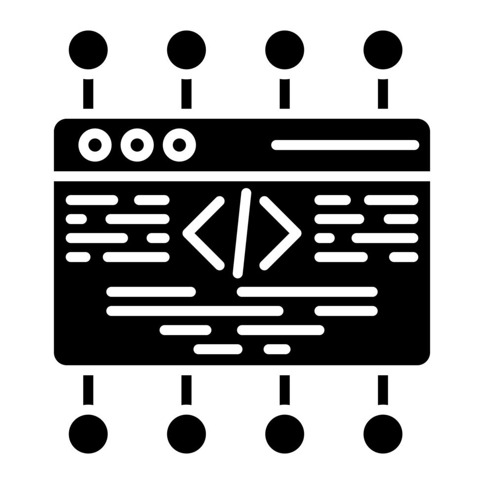 Metadata Glyph Icon vector