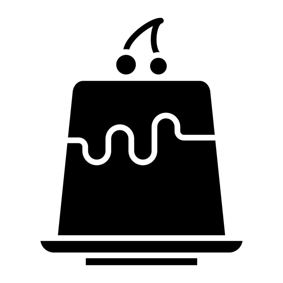 Pudding Glyph Icon vector
