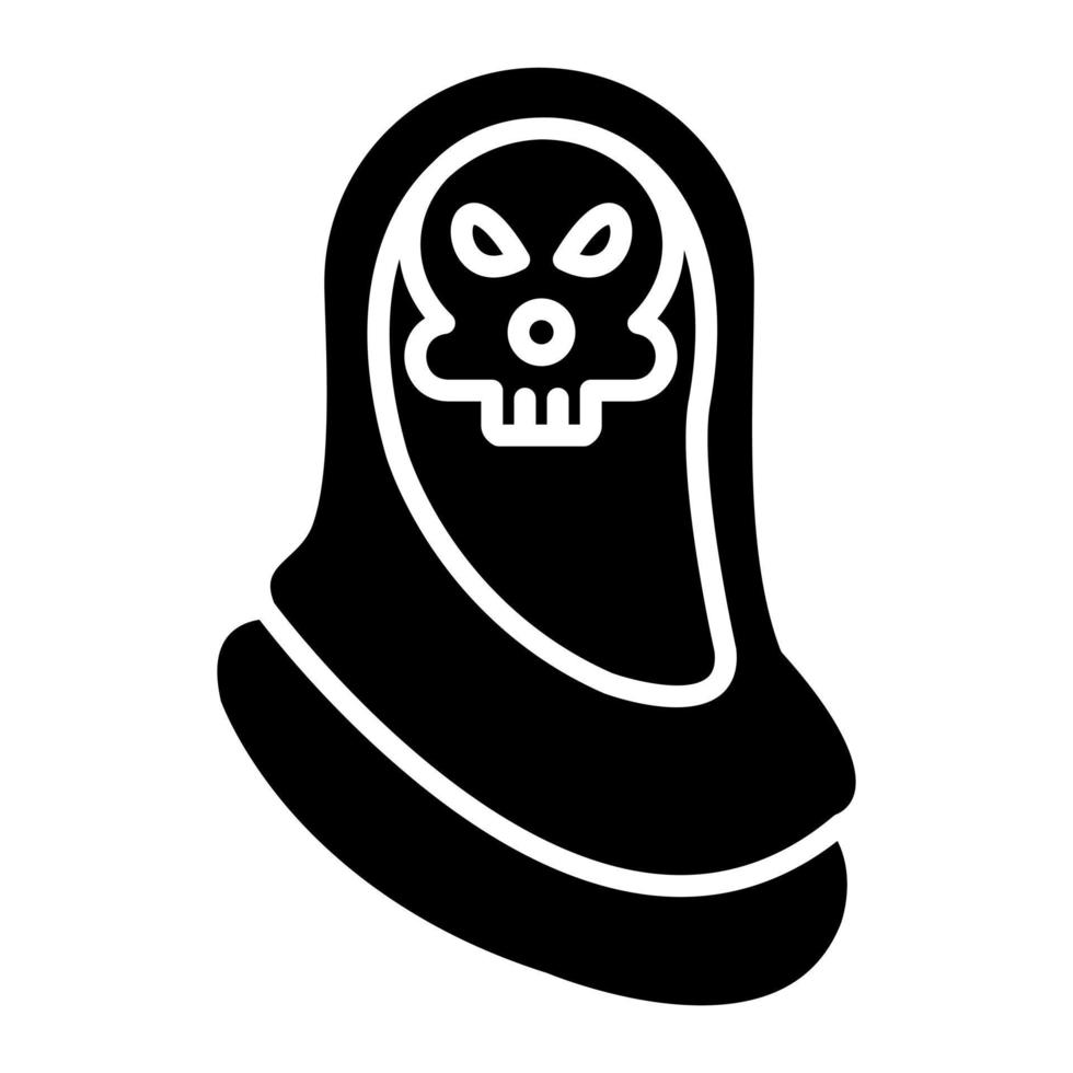 Grim Reaper Glyph Icon vector