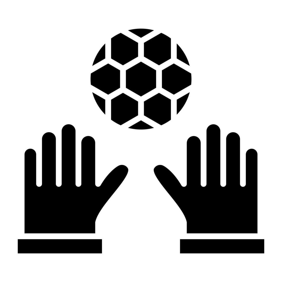 Goalie Glyph Icon vector