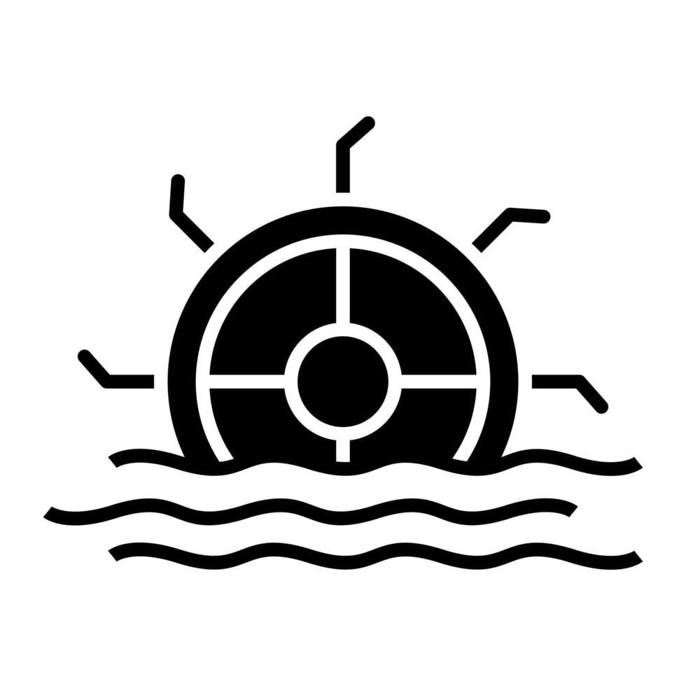 Water Mill Glyph Icon vector