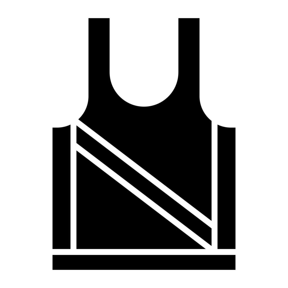 icono de glifo de camiseta sin mangas vector