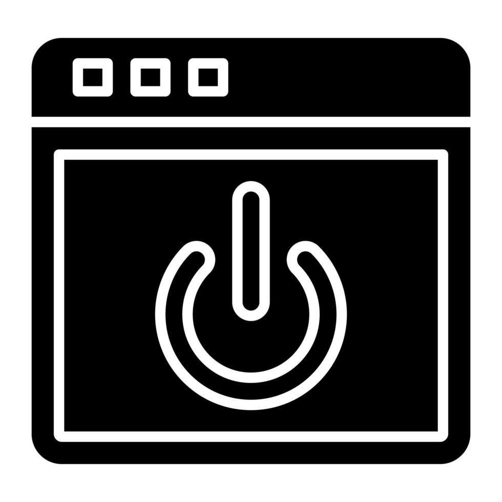 Power Interface Glyph Icon vector