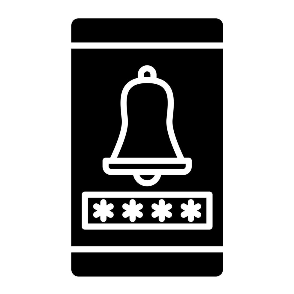 Access Alarms Glyph Icon vector