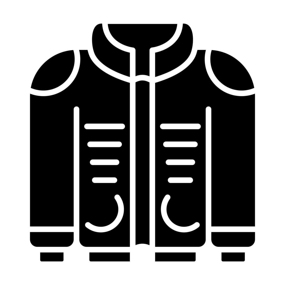 icono de glifo de chaqueta vector