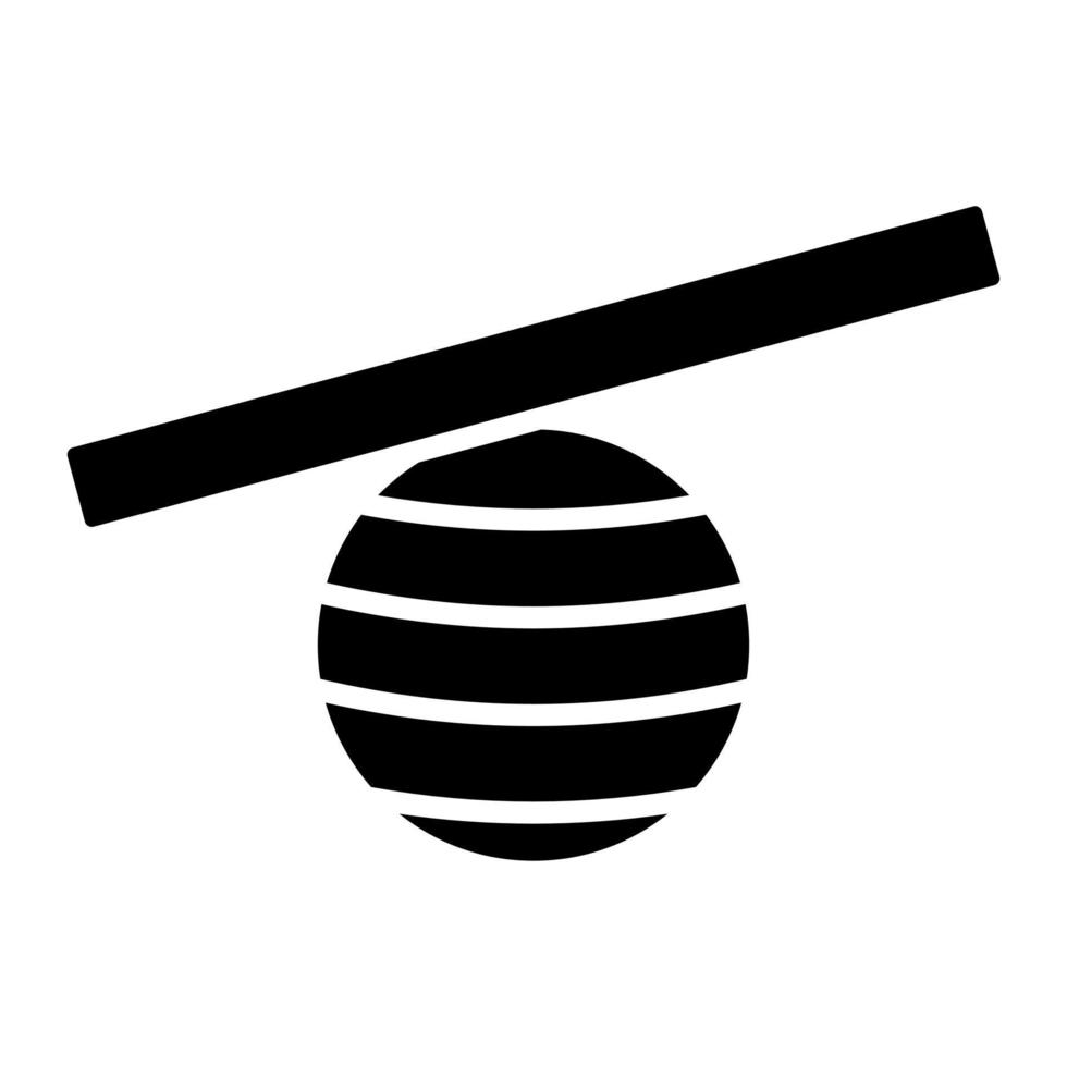 Balance Ball Glyph Icon vector