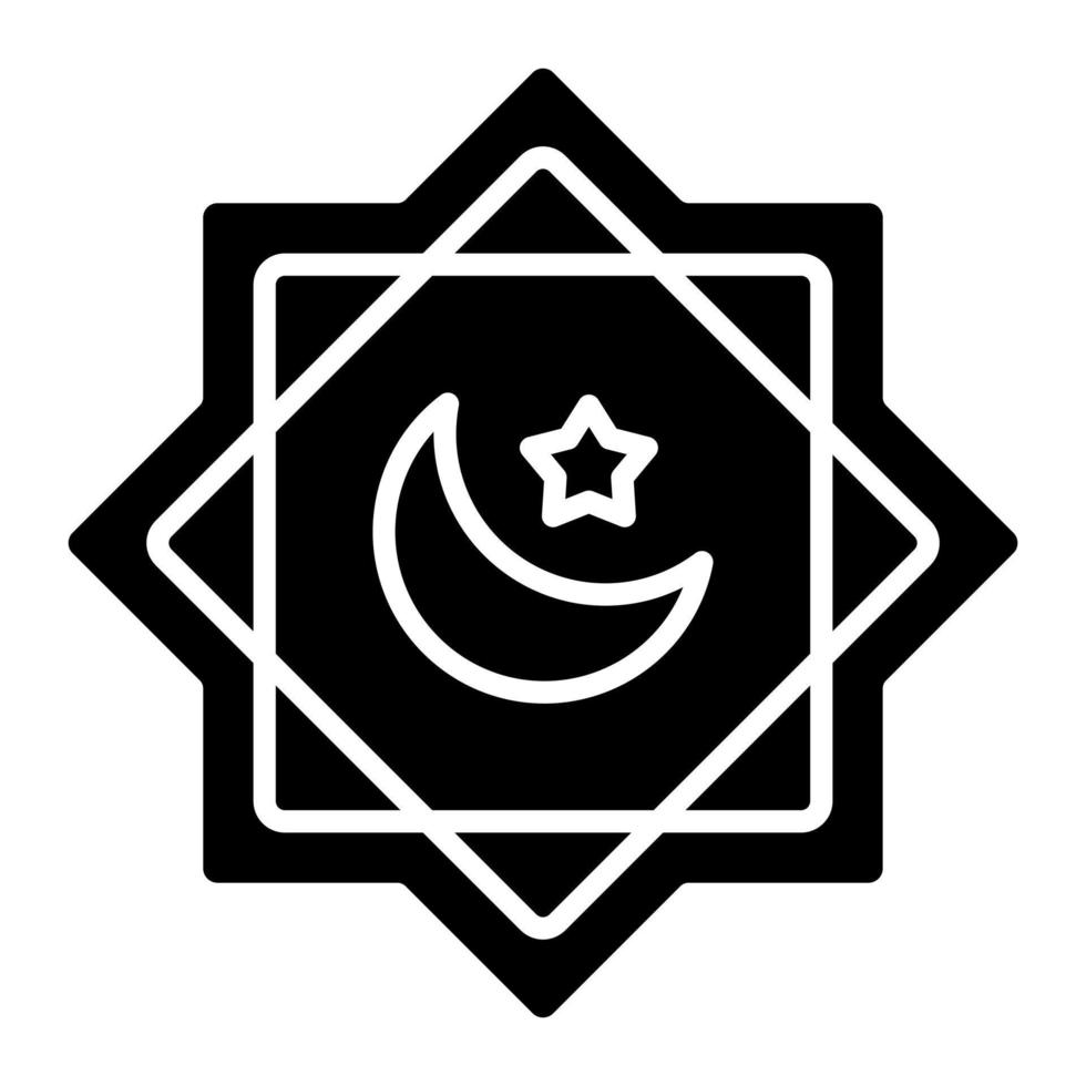 Rub El Hizb Glyph Icon vector